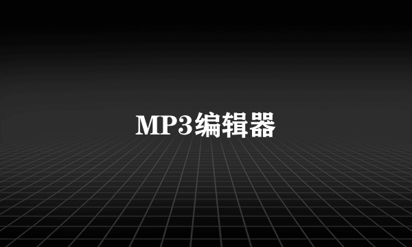 MP3编辑器