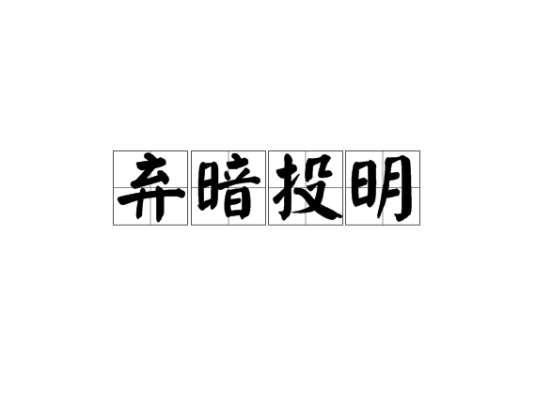 弃暗投明（成语）