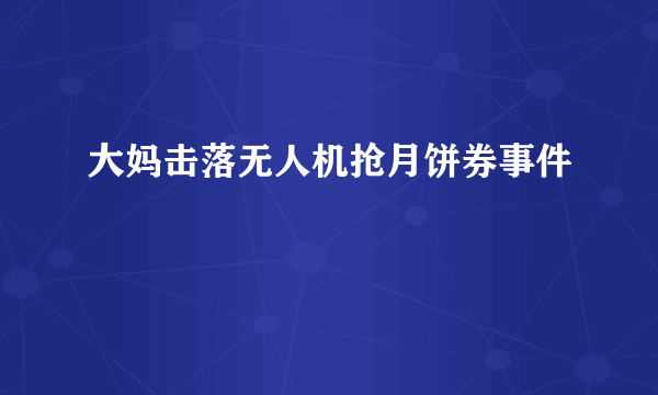 大妈击落无人机抢月饼券事件