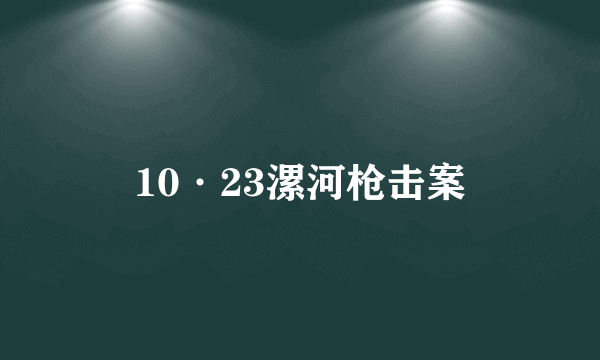 10·23漯河枪击案