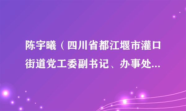 什么是陈宇曦（四川省都江堰市灌口街道党工委副书记、办事处主任、灌县古城旅游景区管委会主任。）