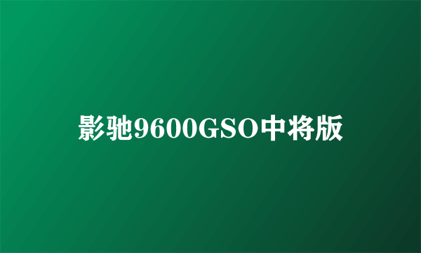 影驰9600GSO中将版