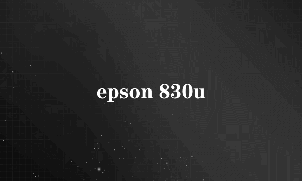 什么是epson 830u