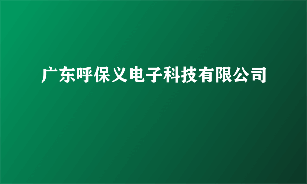 广东呼保义电子科技有限公司