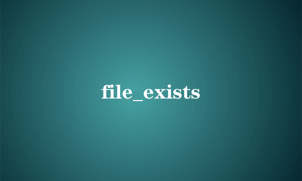 什么是file_exists