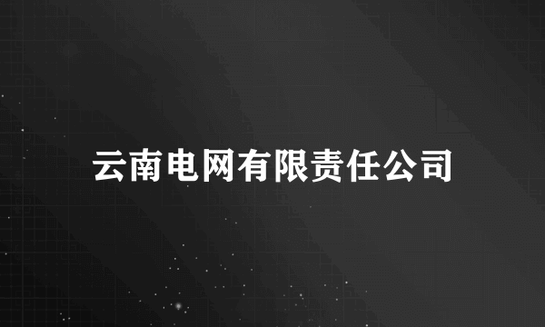 云南电网有限责任公司