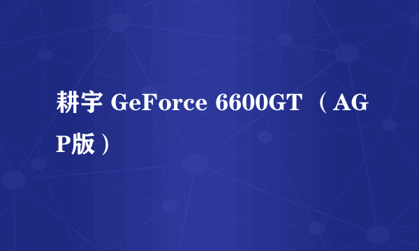 耕宇 GeForce 6600GT （AGP版）