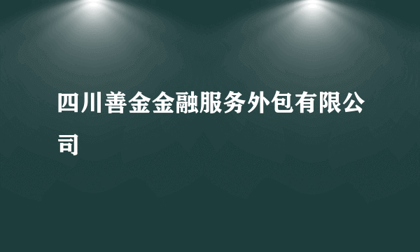 四川善金金融服务外包有限公司