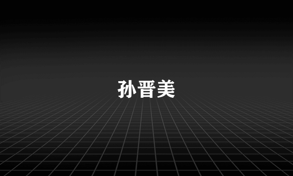 孙晋美