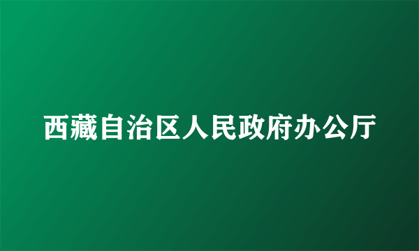 西藏自治区人民政府办公厅