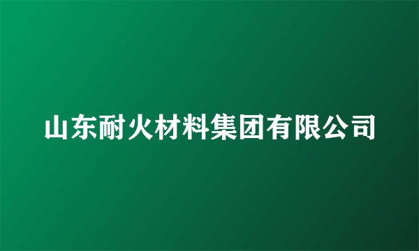 什么是山东耐火材料集团有限公司