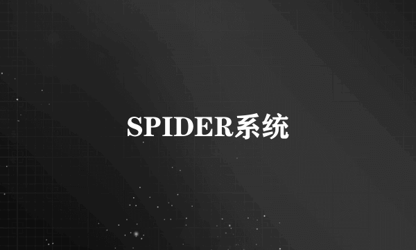 SPIDER系统