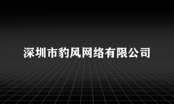 深圳市豹风网络有限公司