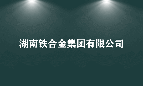 湖南铁合金集团有限公司