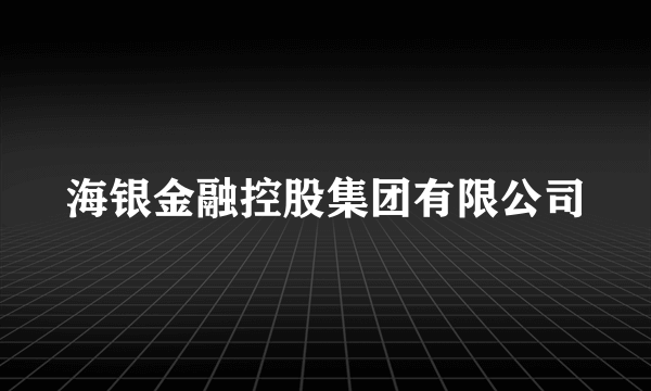 海银金融控股集团有限公司