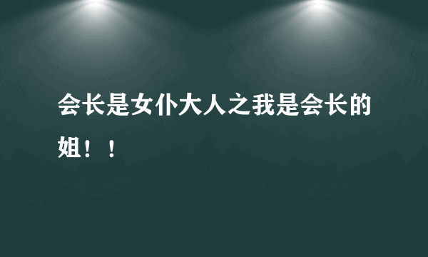 会长是女仆大人之我是会长的姐！！