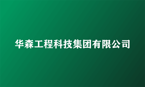 华森工程科技集团有限公司