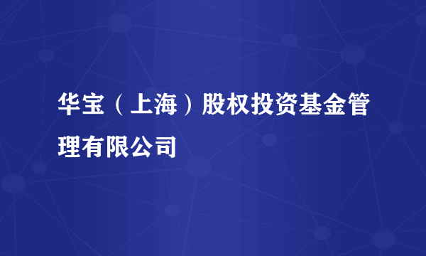 华宝（上海）股权投资基金管理有限公司