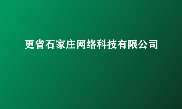 更省石家庄网络科技有限公司