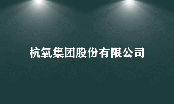 什么是杭氧集团股份有限公司