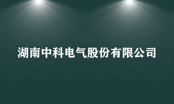 湖南中科电气股份有限公司