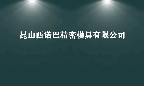 昆山西诺巴精密模具有限公司