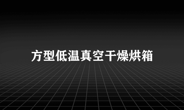 方型低温真空干燥烘箱