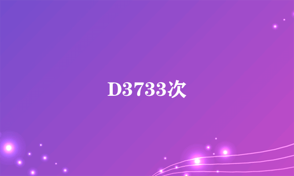 D3733次