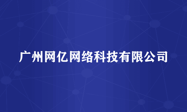 广州网亿网络科技有限公司