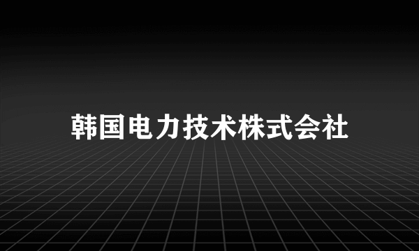 韩国电力技术株式会社