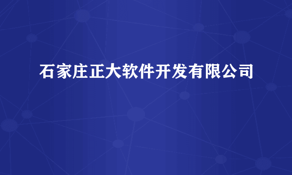 什么是石家庄正大软件开发有限公司