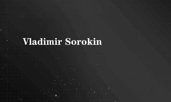 什么是Vladimir Sorokin