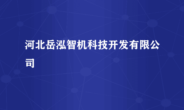 河北岳泓智机科技开发有限公司