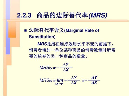 边际替代率