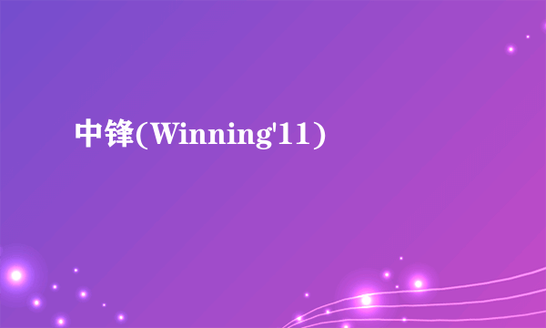 中锋(Winning'11)