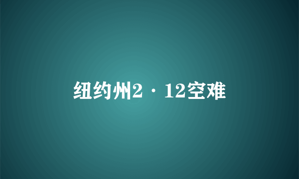 纽约州2·12空难