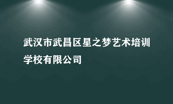 武汉市武昌区星之梦艺术培训学校有限公司