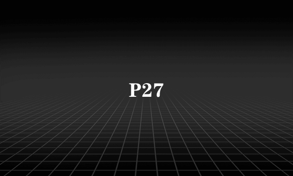 什么是P27