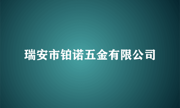 瑞安市铂诺五金有限公司