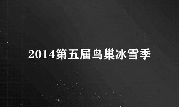 什么是2014第五届鸟巢冰雪季