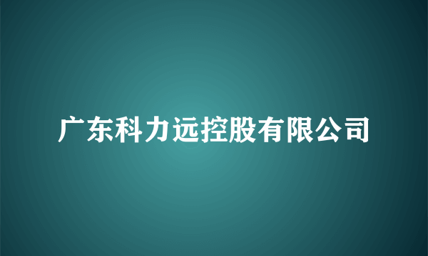 广东科力远控股有限公司