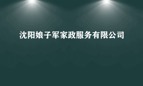 沈阳娘子军家政服务有限公司