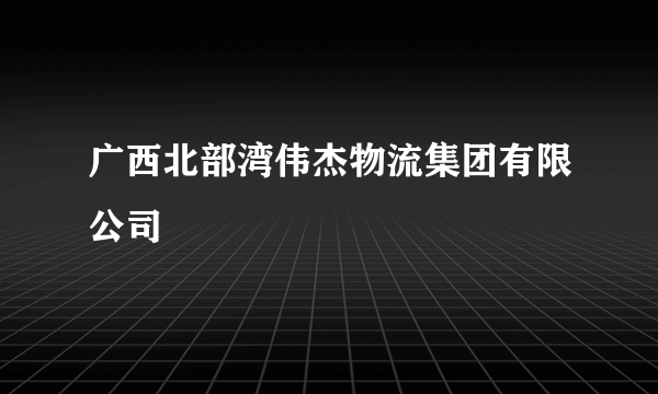 广西北部湾伟杰物流集团有限公司