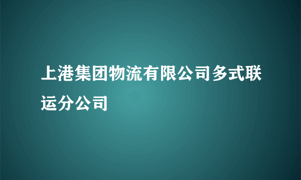 上港集团物流有限公司多式联运分公司