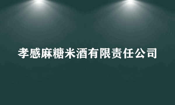 孝感麻糖米酒有限责任公司