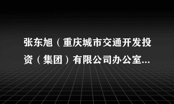 张东旭（重庆城市交通开发投资（集团）有限公司办公室主任、董事会秘书、党校副校长）