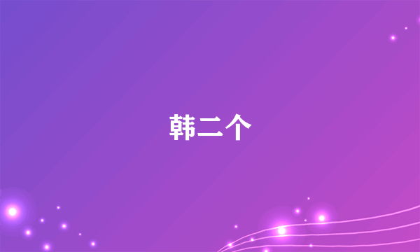 韩二个