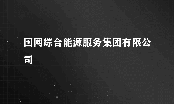 国网综合能源服务集团有限公司