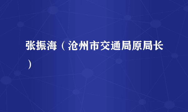 张振海（沧州市交通局原局长）