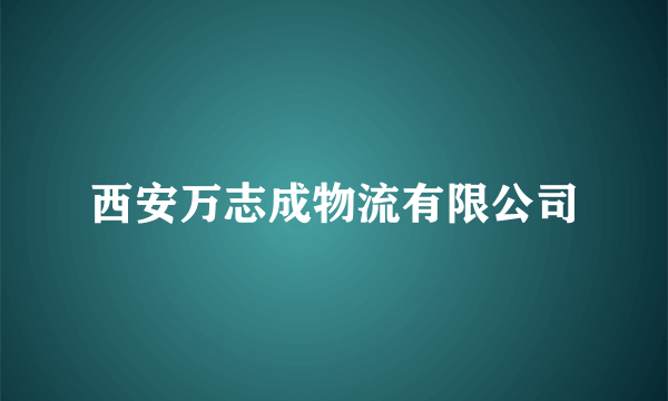 西安万志成物流有限公司